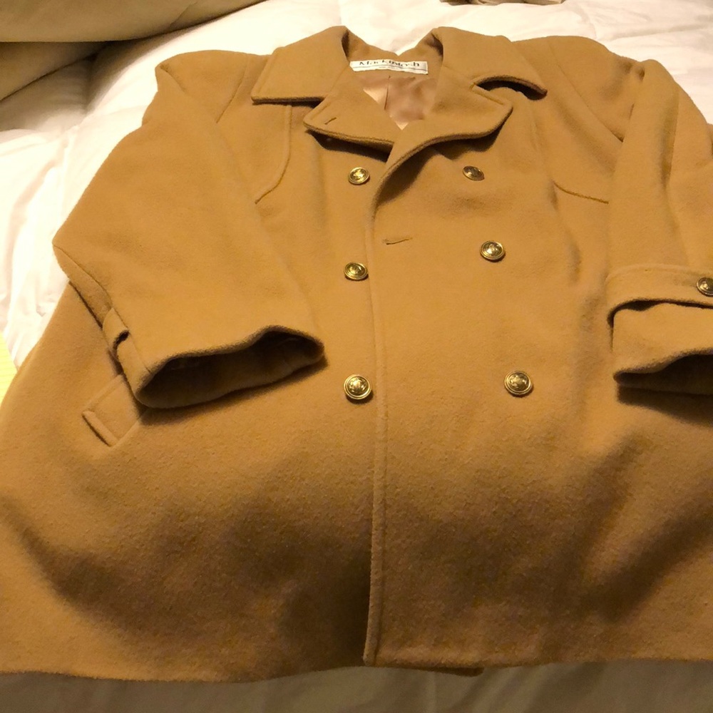 Beige wool winter coat